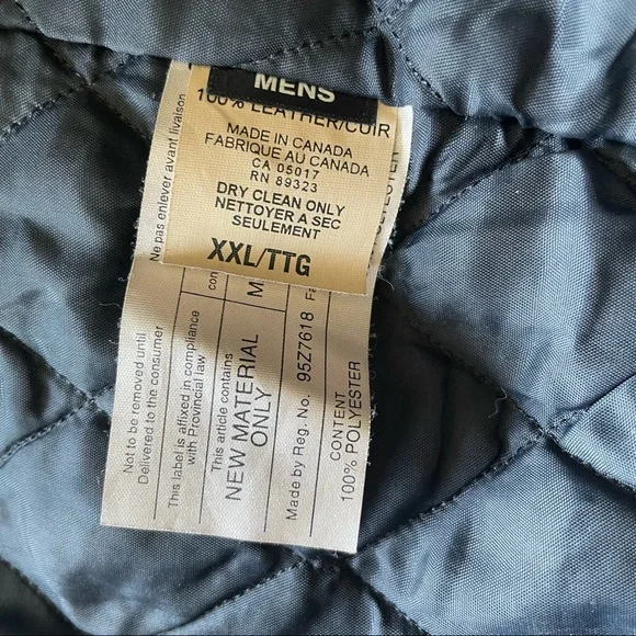 Roots Navy Leather Embroidered USA Vest - Picture 10 of 11